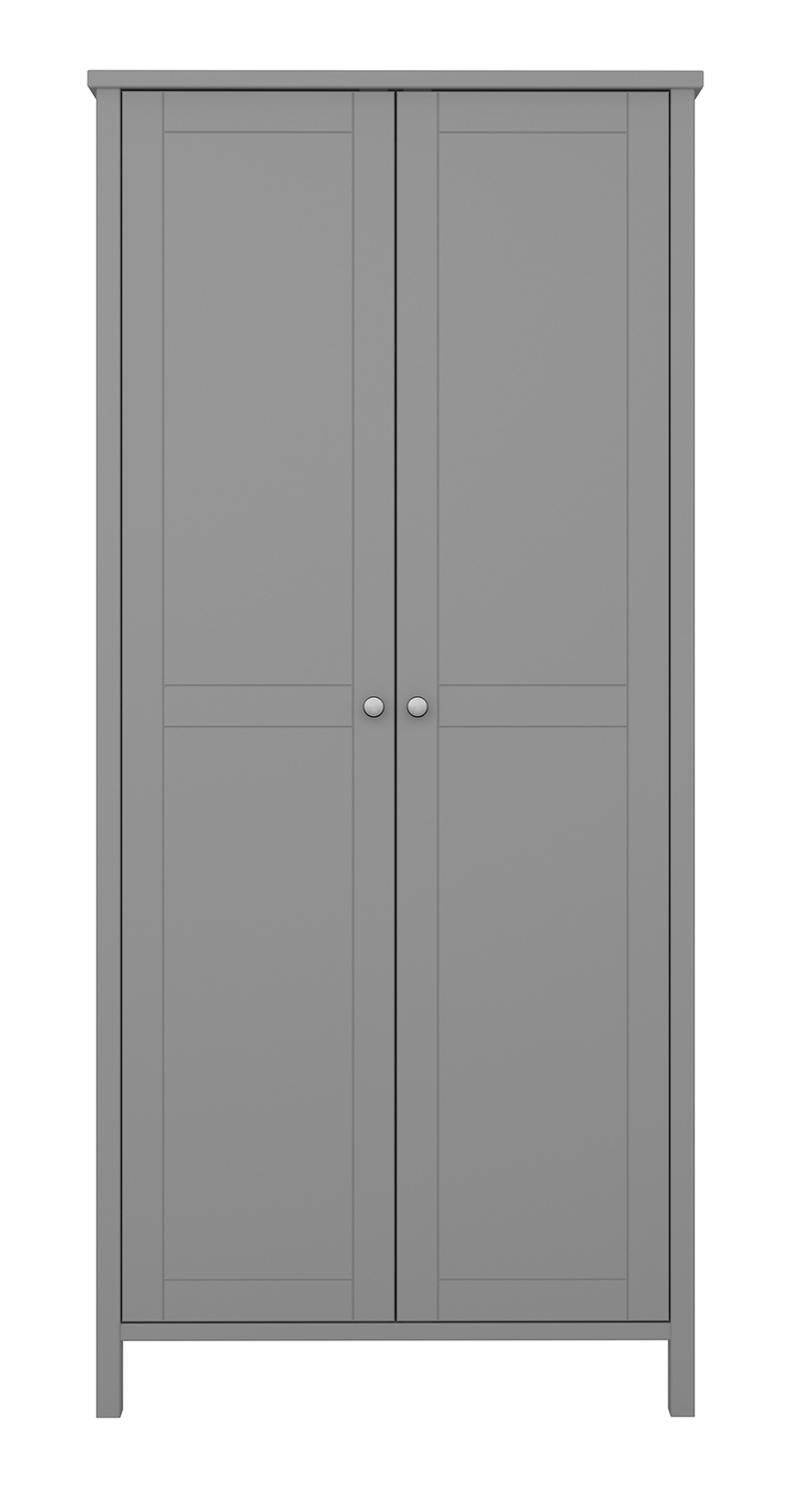 Armoire de rangement avec 2 portes en MDF coloris gris Longueur 89 x