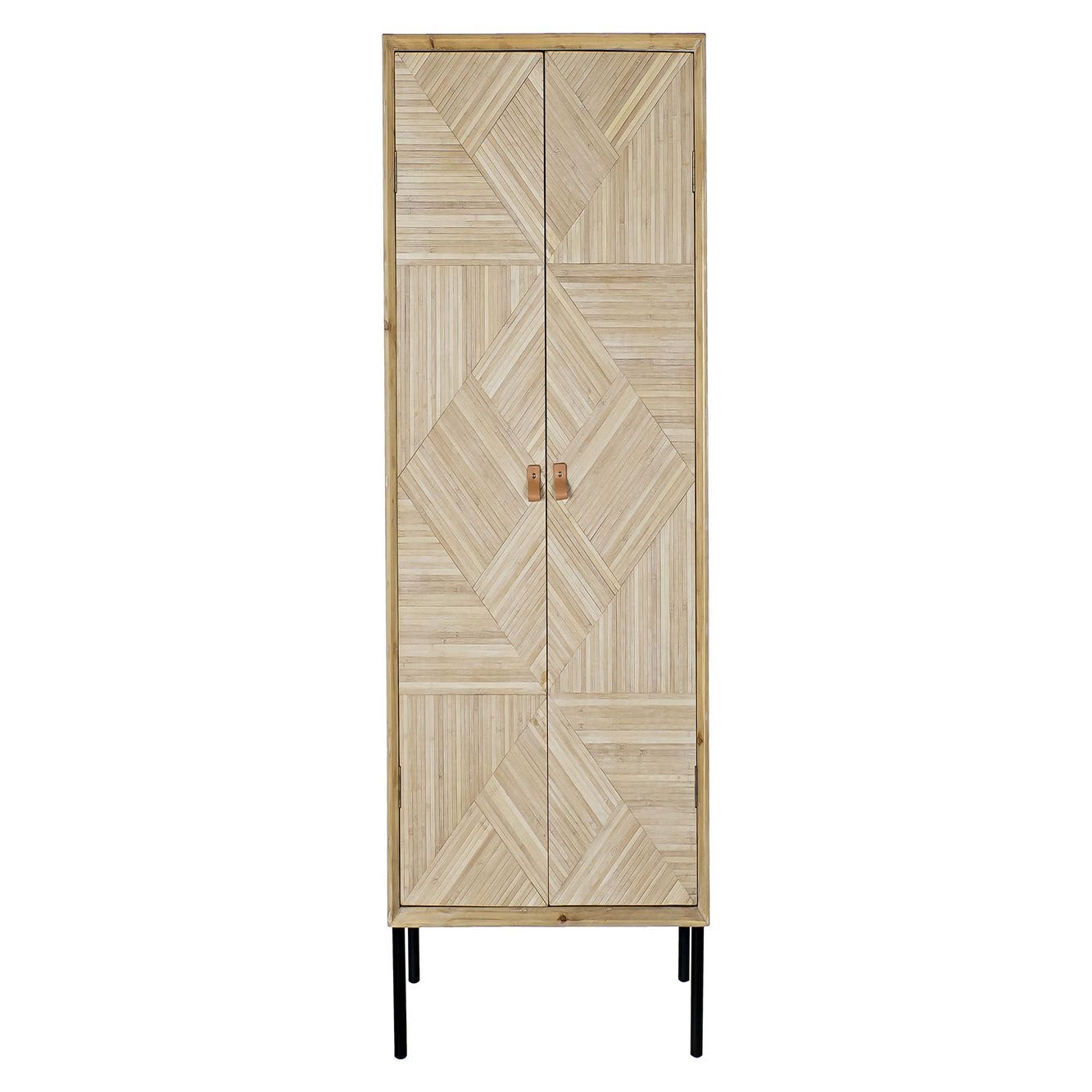 Armoire en bois mdf avec 2 portes et 2 étagères - Largeur 70 x