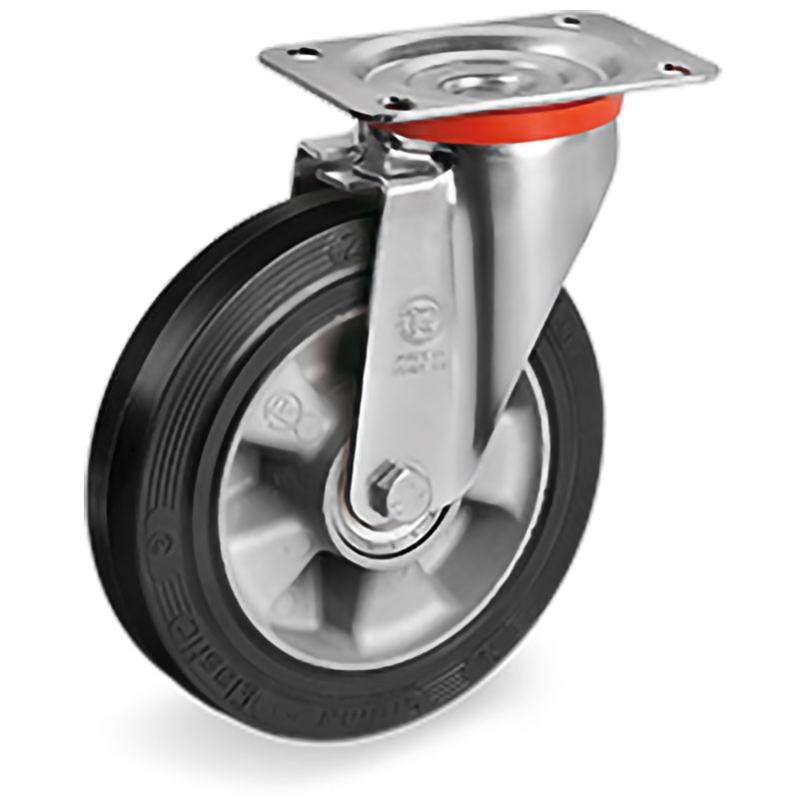 SERIE 72: Ruote in gomma Sigma Elastic, nucleo in alluminio tellure ...