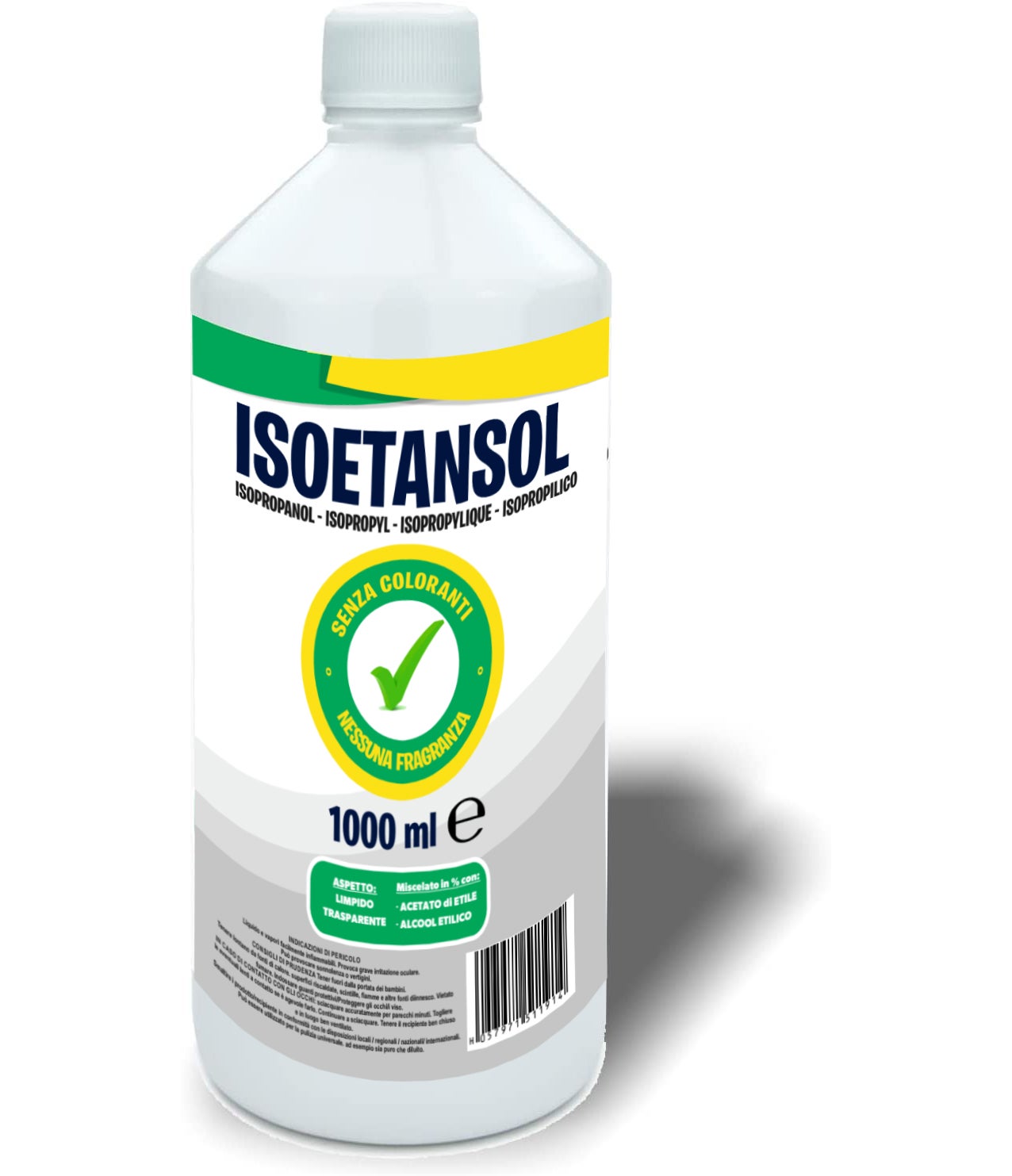 ISOETANSOL 100AE Isopropanolo Alcool ISOPROPILICO DENATURATO MISCELATO  detergente da 1 Litro