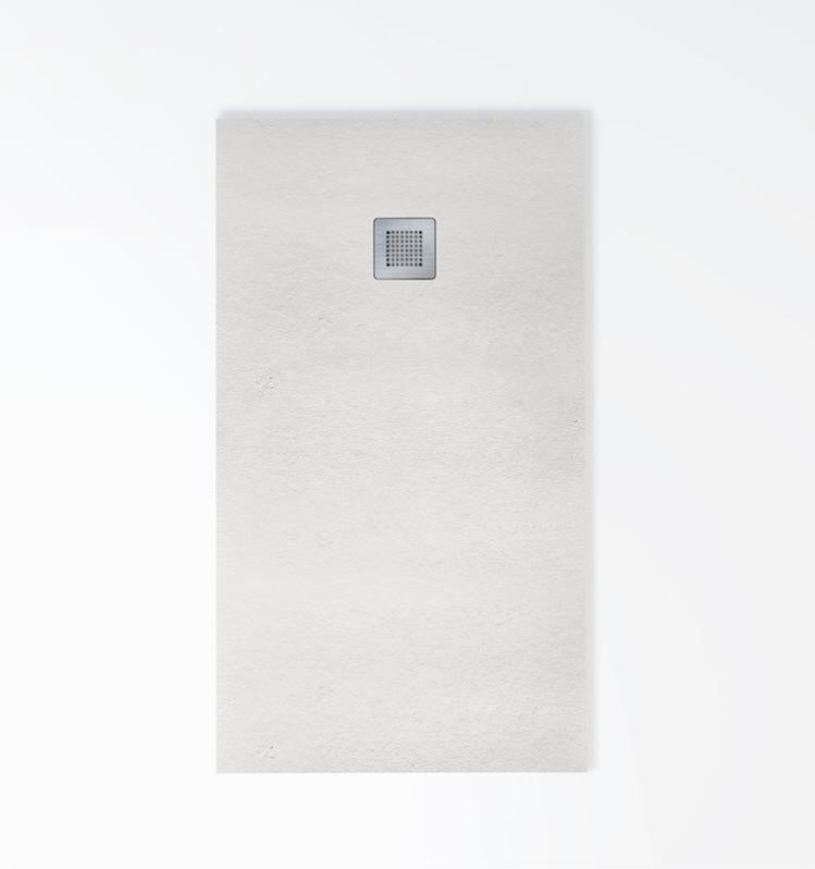 Plato de ducha de resina textura pizarra110x70cm - color:gris claro