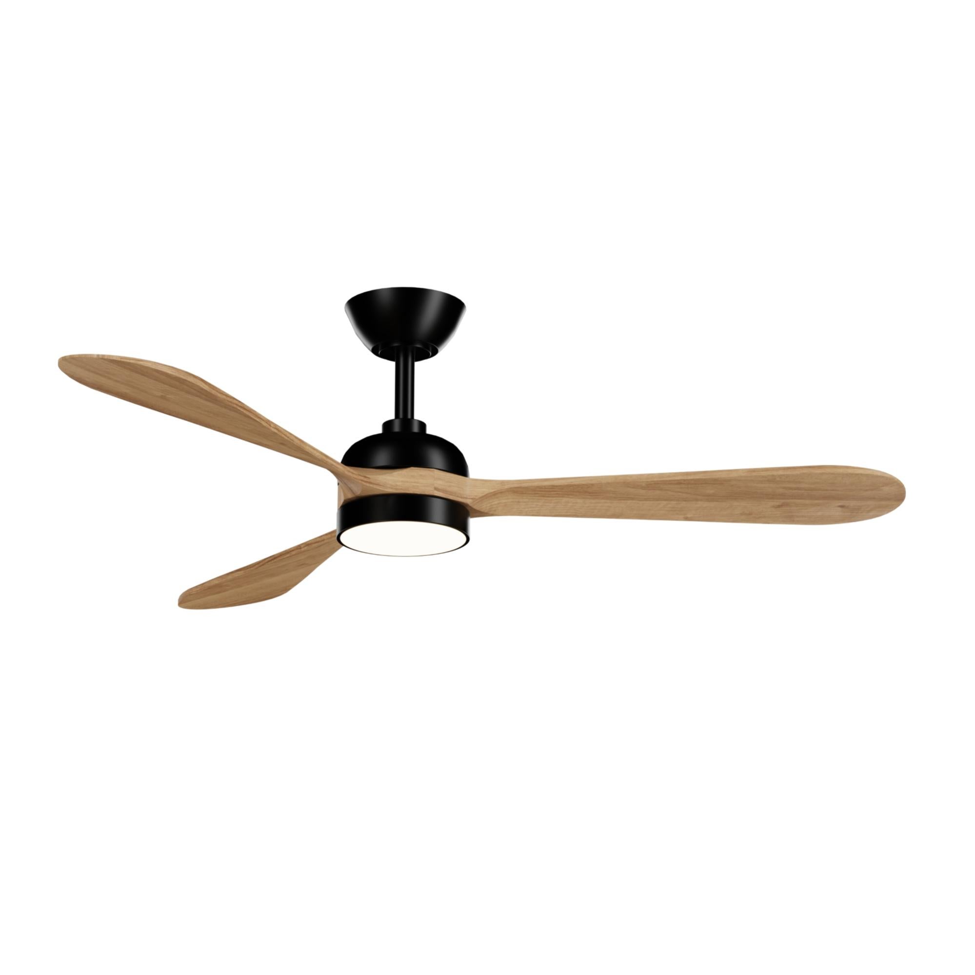 Ventilatore Da Soffitto Lucci Air Polis 132 Cm, Nero Opaco, IP55, Con Telecomando, 6 Velocità, Per Esterni