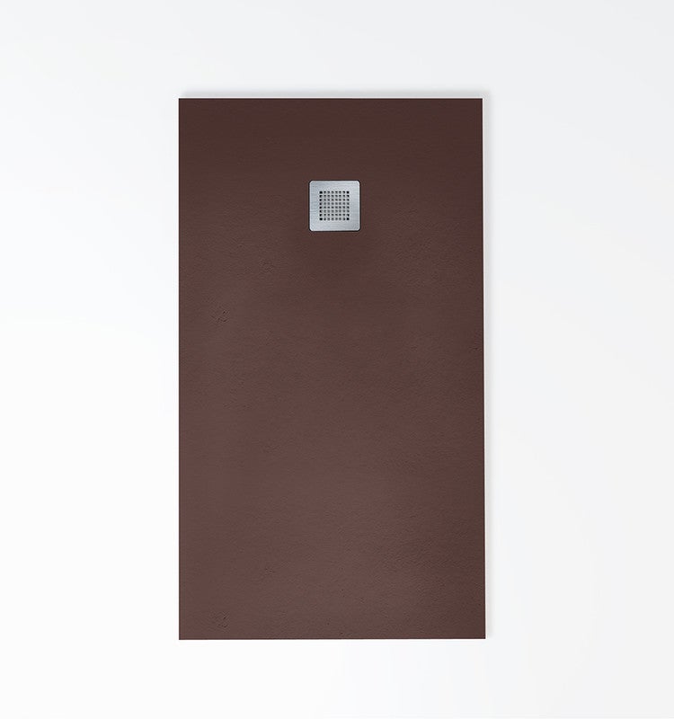 Plato de ducha de resina textura pizarra170x70cm - color:wengué