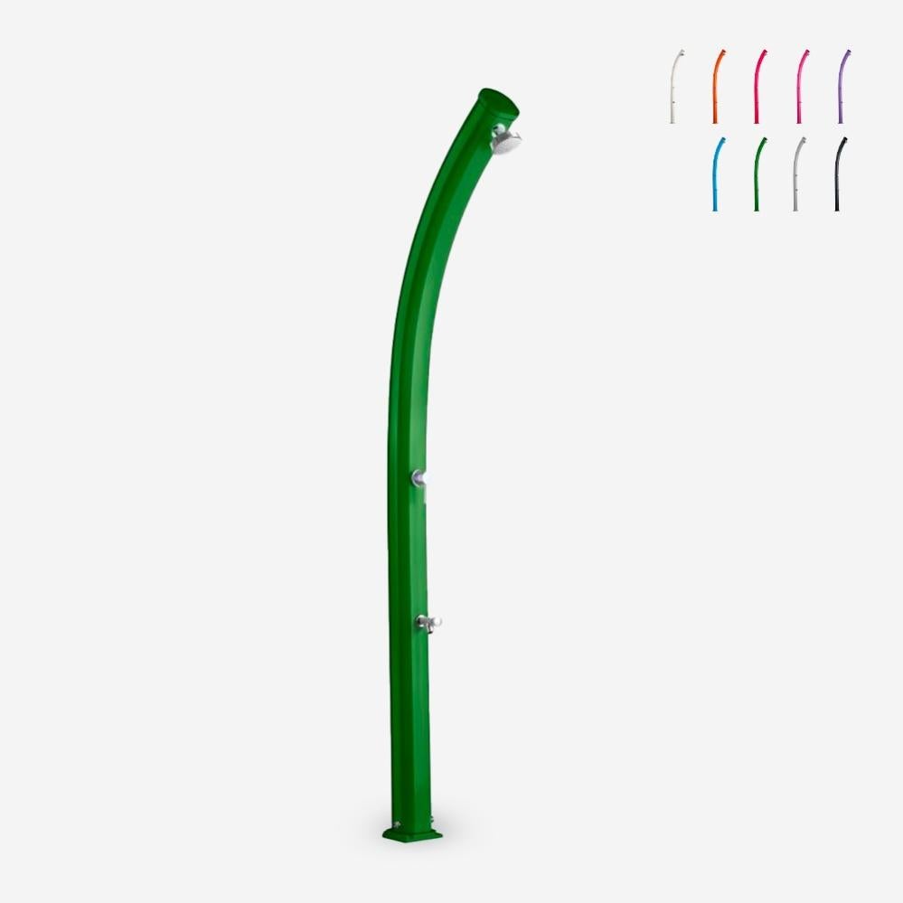 Ducha Solar De Jardín 23Lt Exterior Piscina Alcachofa Lavapiés Arkema A520 - Verde Oscuro