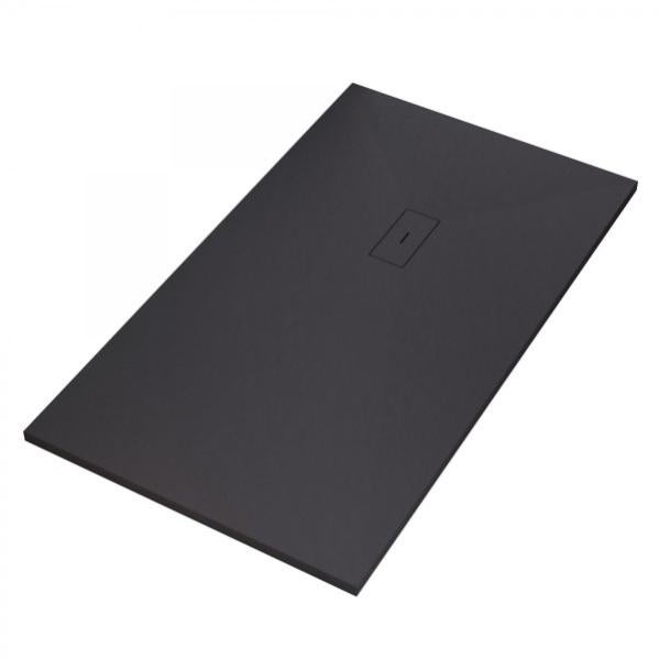 Piatto Doccia Pietra 80x140 H3 in Ceramica Effetto Pietra a Spacco Nero