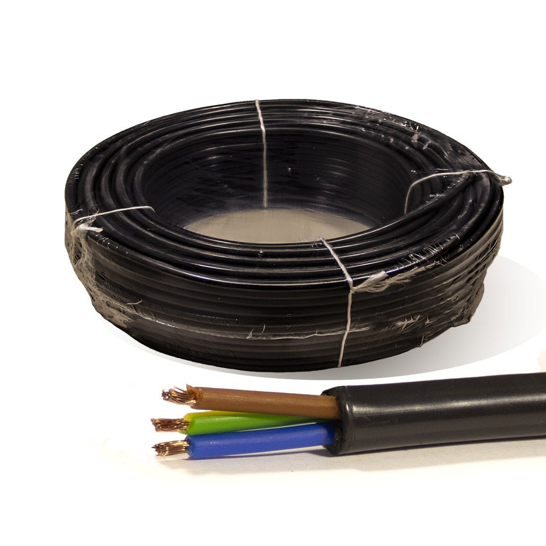 Cable LEXMAN H07RV-K negro 3x1,5 mm² 25 m.