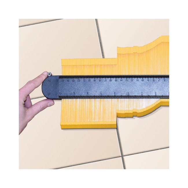 Jauge de contour DUPLICATER, Copieur de contour avec verrou, Accessoire  carreleur Broszio Tools