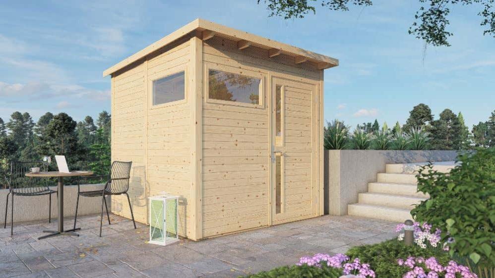 Cabane de jardin et à outils Design Pent Alpholz naturel, 19mm | Leroy