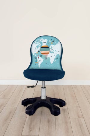 Chaise de bureau design enfant bleue STEEVY