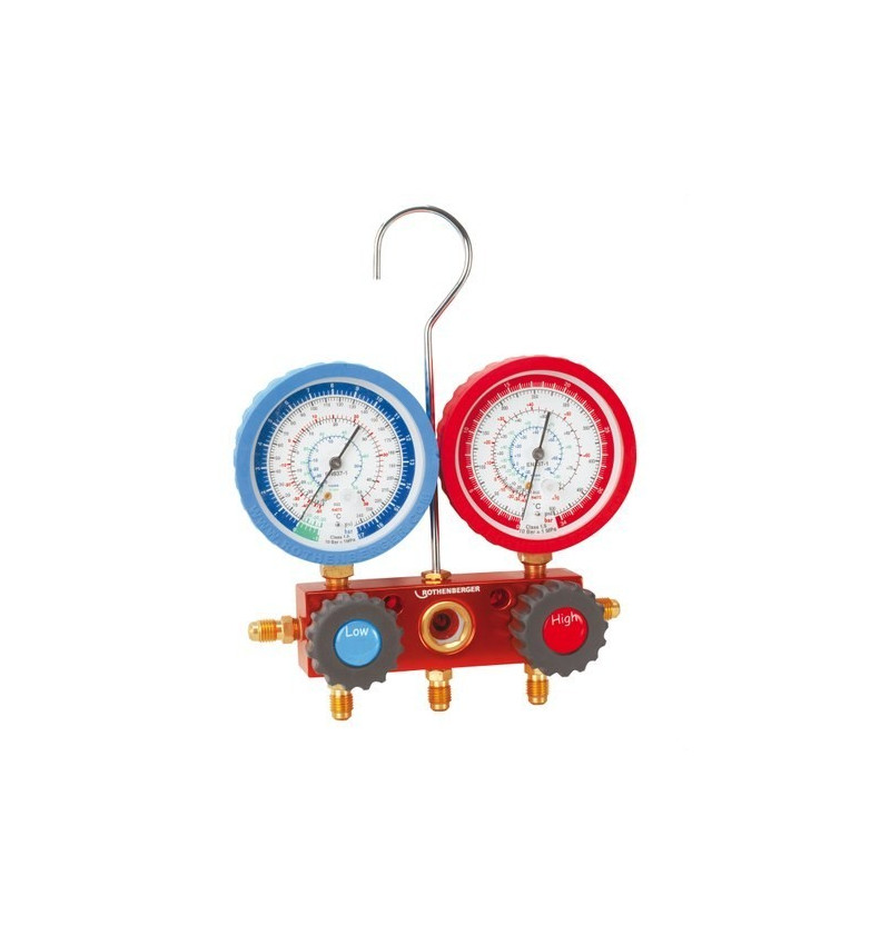 Groupe manomètre 2 voies 3 entrées 1/4 SAE ROTHENBERGER Leroy Merlin