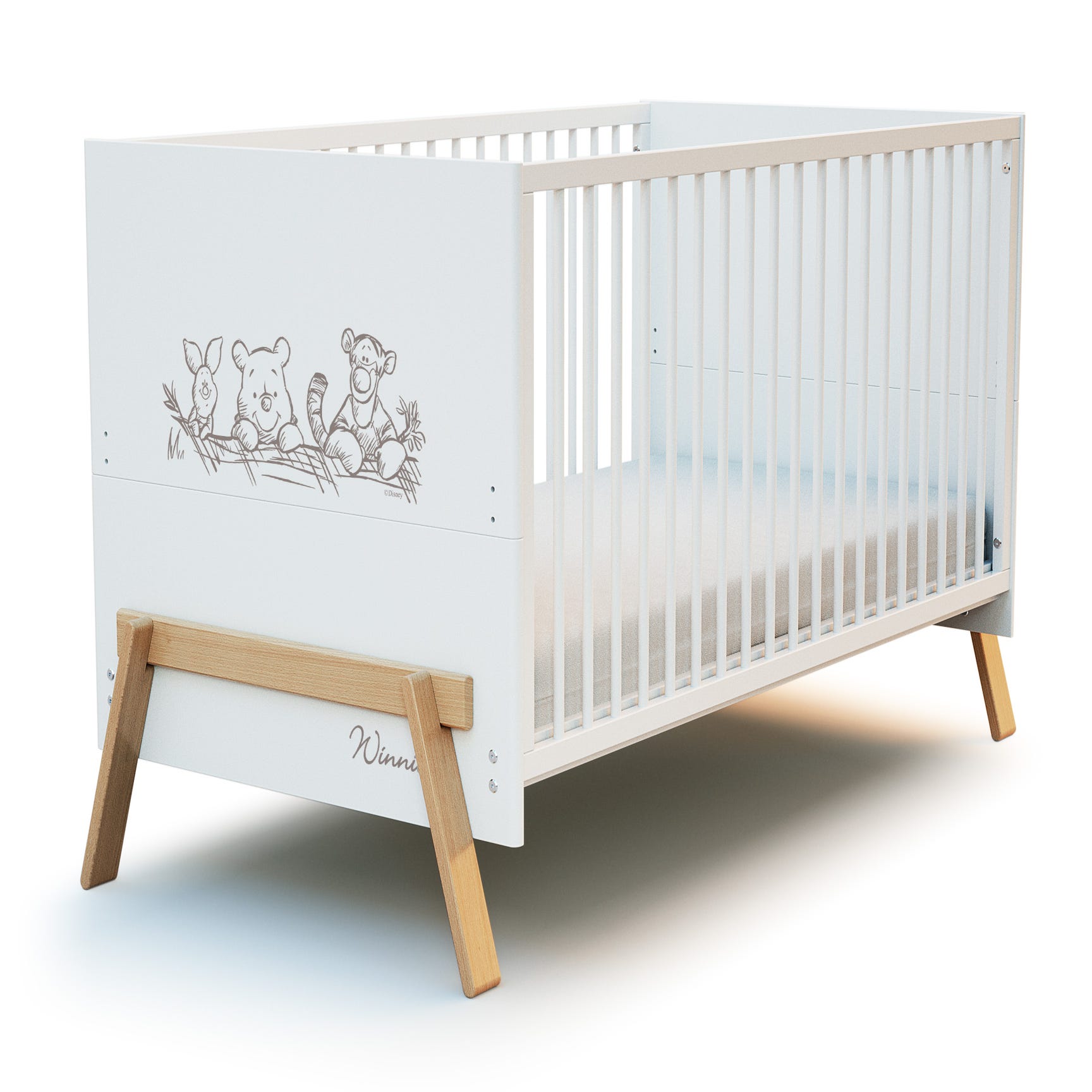 Cuna colecho de madera modelo EVO blanco para bebé