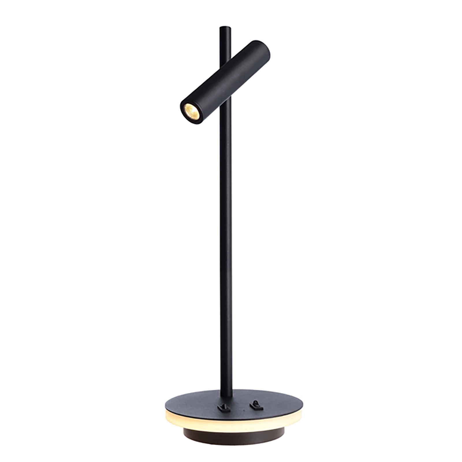 Lampada da tavolo orientabile doppio LED 4.8W luce lettura ufficio studio  230V NERO