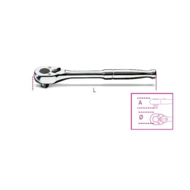 Cricchetto Reversibile BETA 900/55 - Attacco 1/4, Cromato, Made In Italy - Foto 13