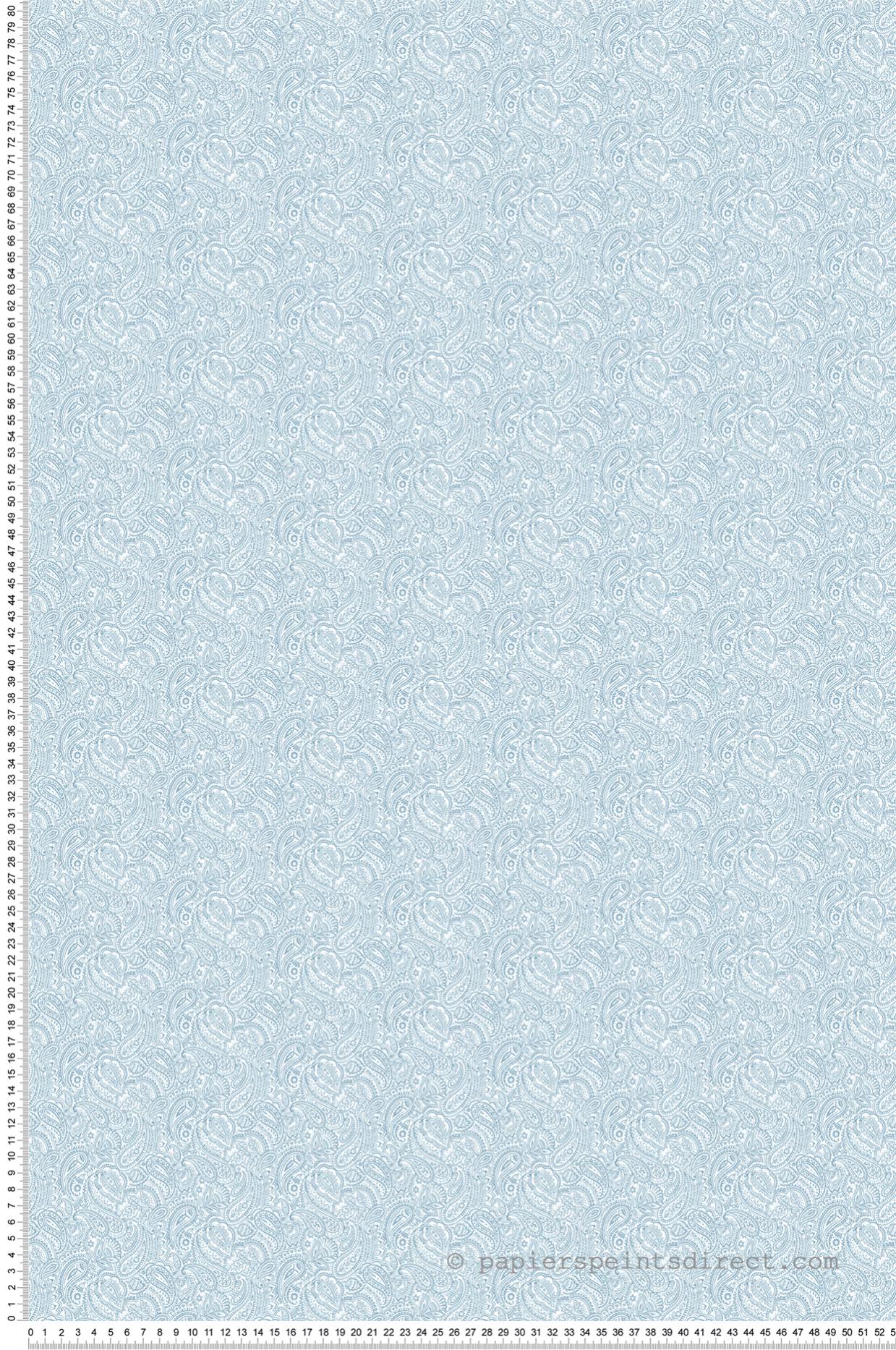 Papel pintado TNT Small Paisley Azul | Leroy Merlin