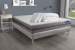 Ensemble matelas et sommier Deko Dream Relax Pack pret a dormir - Matelas + Sommier  140x190 cm + Couette + 2 Oreillers