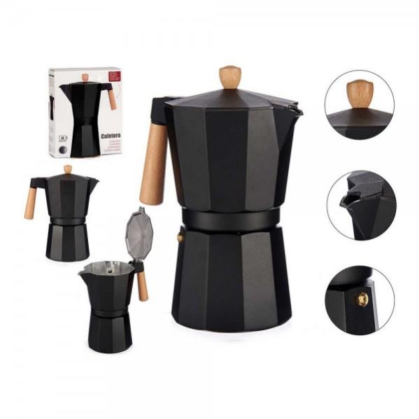 Cafetière Italienne 12 Tasses Bois Aluminium Leroy Merlin