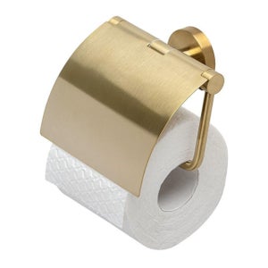 Support réserve papier toilette WC en métal doré H42cm - RETIF