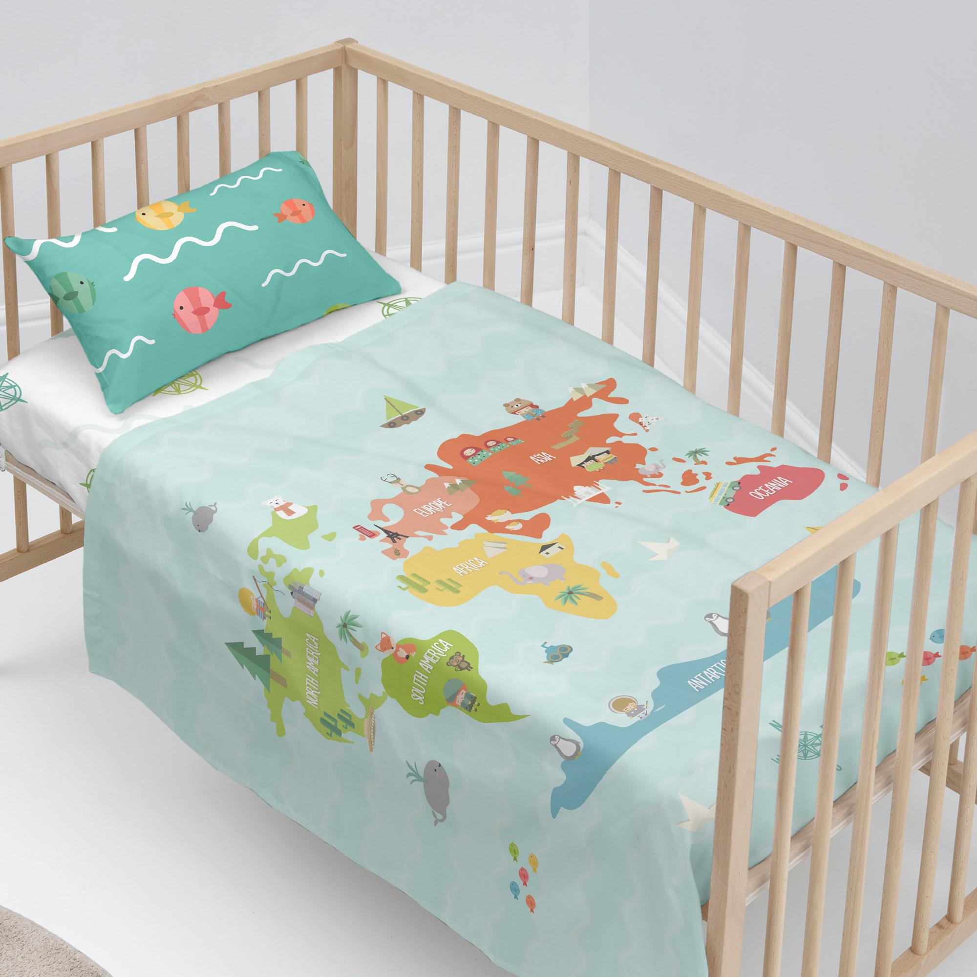 Interbaby Parure Lit Bébé 70 X 140 Cm Drap 166 X 112 Cm + Drap Dessous