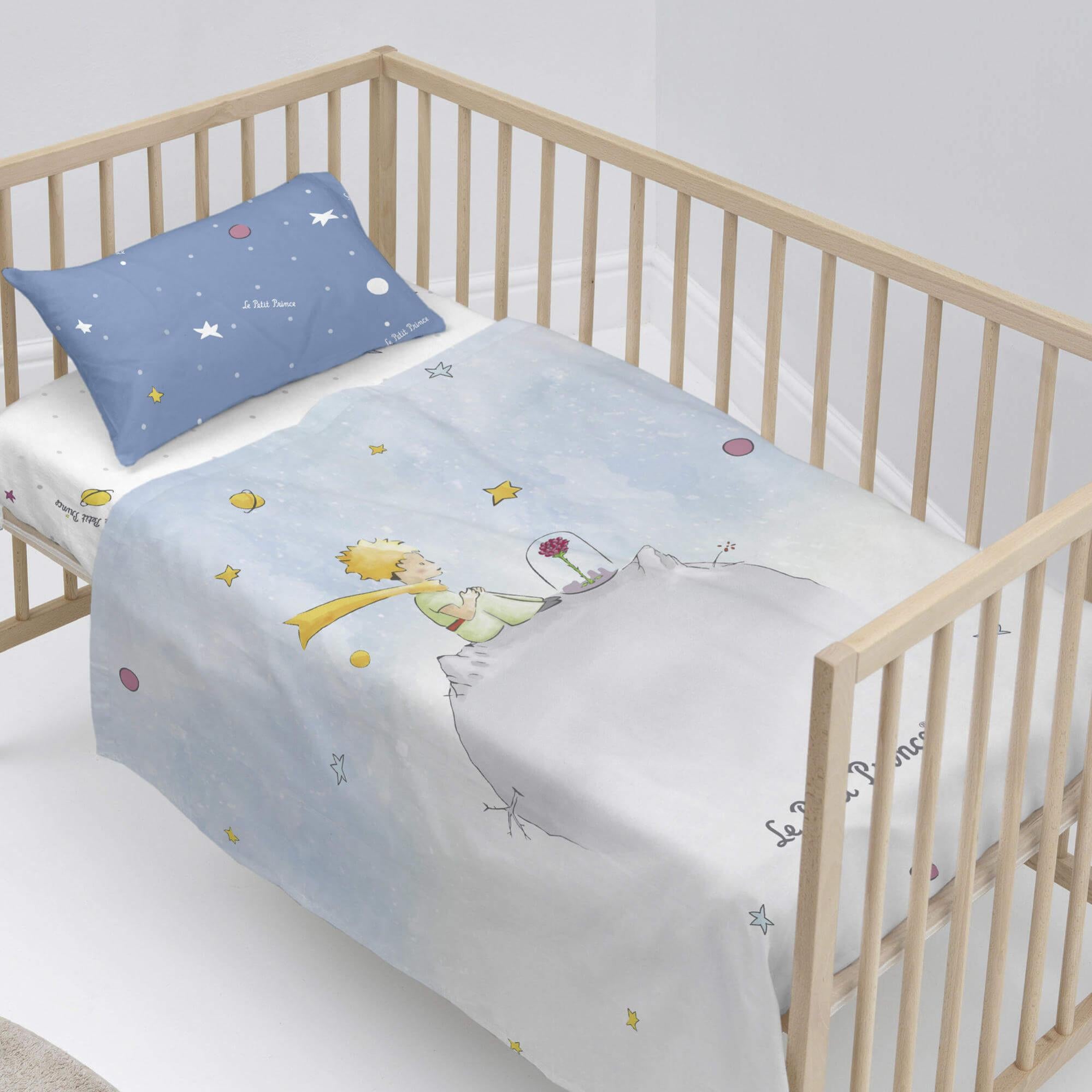 Interbaby - Parure Berceau 3 Pièces - Drap Housse + Drap Dessus + Coussin - Coton - Modèle Osito Beige