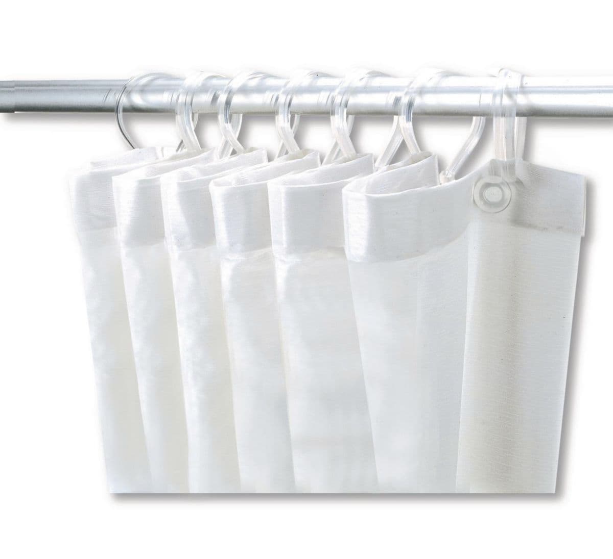 Rideau de douche PVC blanc 200 x 120 cm 8 oeillets 150236 Sealskin