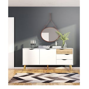 Credenza Bassa Per Cucina Soggiorno Con Quattro Cassetti Misure 98X39X81 H  Cm