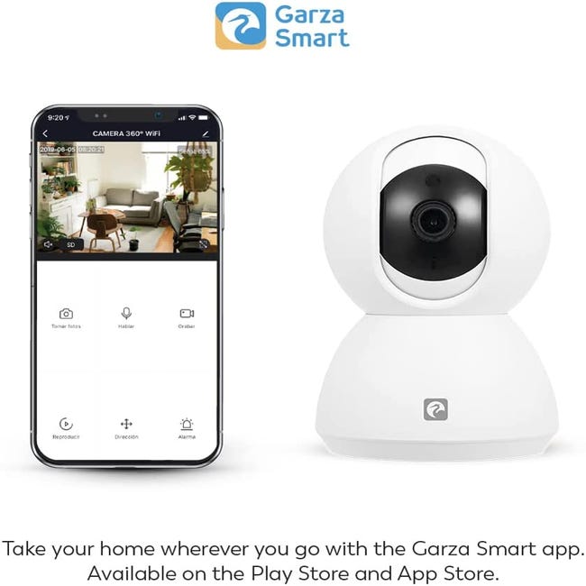 Garza Smart - Pack 4 Cámaras IP Wifi: Vigilancia Interior Inteligente de  alta resolución con Sensor de Movimiento, Visión Nocturna y control por app