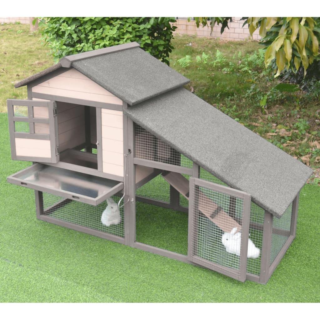 Flamingo conejera quincy cottage gris 151x66x100 cm