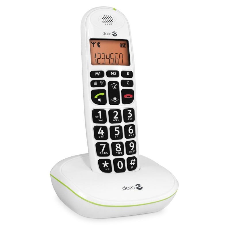 Téléphone sans fil Senior Doro -PhoneEasy 100w - Blanc