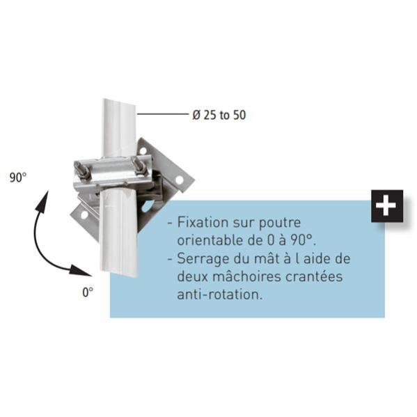 Fixation de poutre orientable ERARD 800881 Leroy Merlin