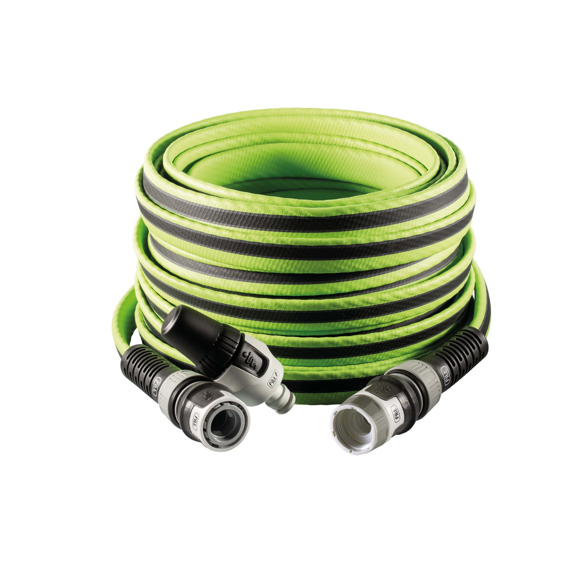 FITT FORCE 25 m, Tubo acqua per irrigazione giardino, Leggero, Resistente e  compatto, Per Uso Intensivo, con Lancia, colore Lime, -43% CO2e