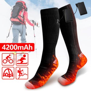 Chaussettes Chauffantes Rechargeables USB 8000 MAh - Contrôle Par App, 4 Températures - Pour Homme Et Femme, Taille 8-13
