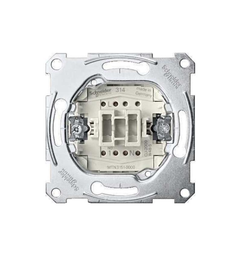 Poussoir Blanc 10A O/F 250V Encastré Bornes Auto Sans Plaque AE52006