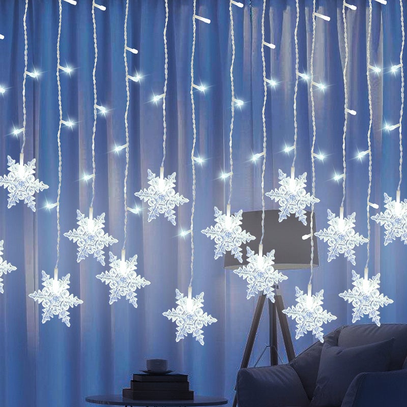 Rideau lumineux LED flocon de neige intérieur rideau lumineux