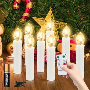 Bougies Sapin De Noël En Cire - 40 Pièces, Blanc, 11x105 Mm - Pour Pyramide, Couronne, Décoration Traditionnelle