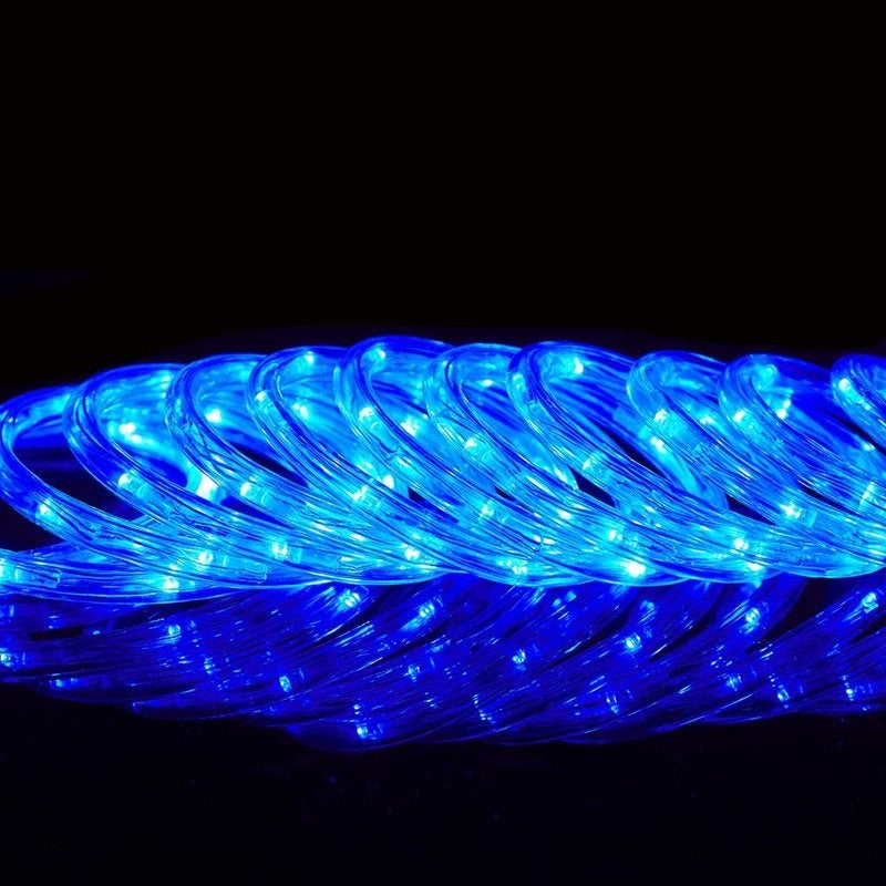 20M Tube Lumineux Extérieur LED Guirlande Lumineuse Décoration,Bleu,avec  Adapteur d'alimentation