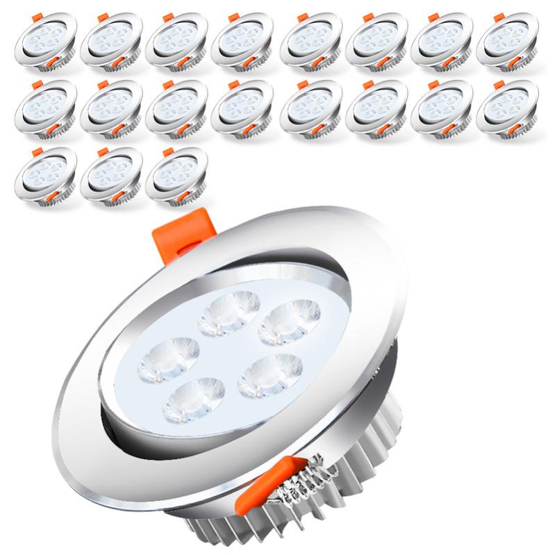 Lot De 6 Spots LED Encastrables HCFEI 5W IP44 Dimmable Blanc Chaud