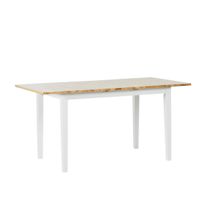 Tavolo da pranzo estensibile legno chiaro/bianco 120/155 x 80 cm MEDIO 