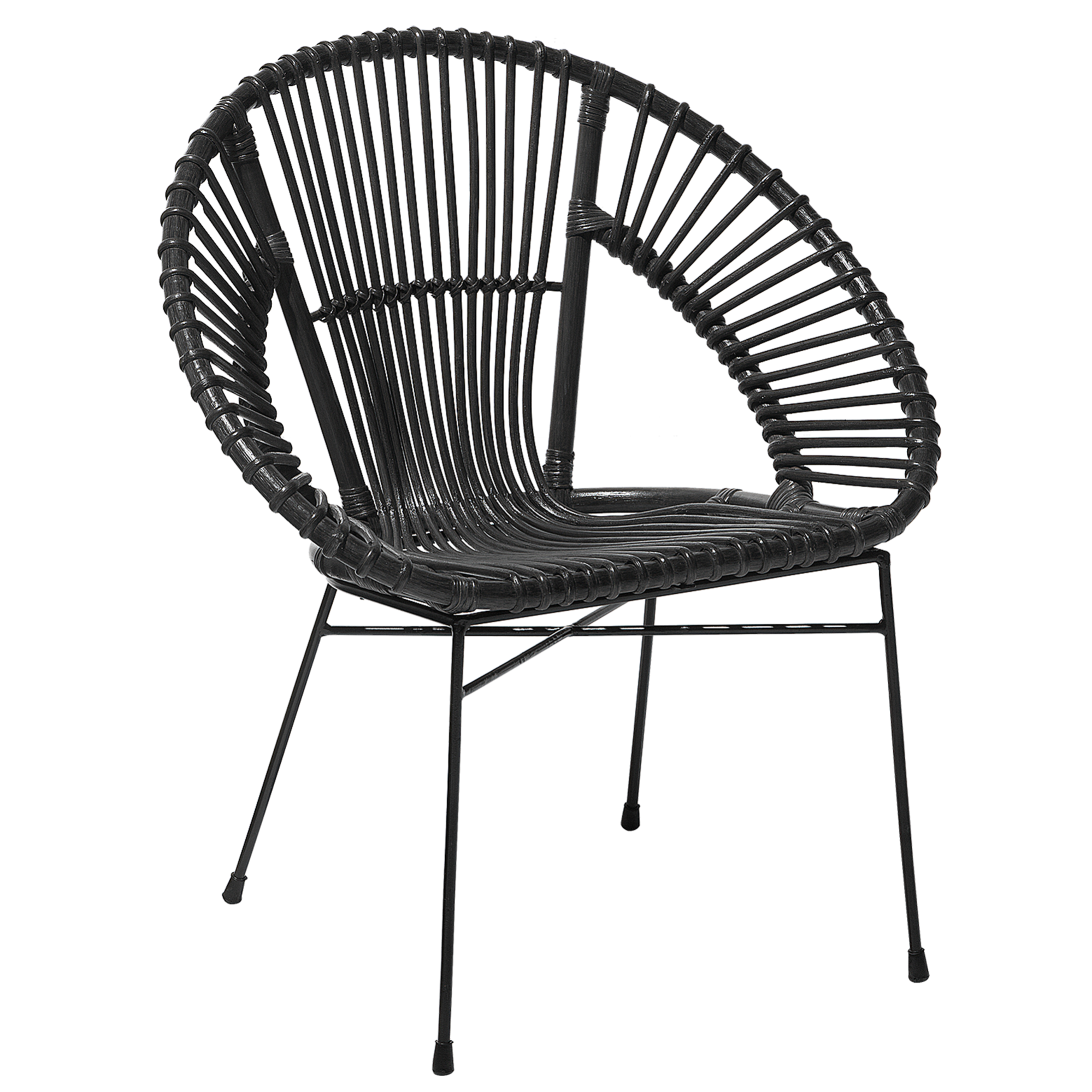 Sedia rattan nero SARITA | Leroy Merlin
