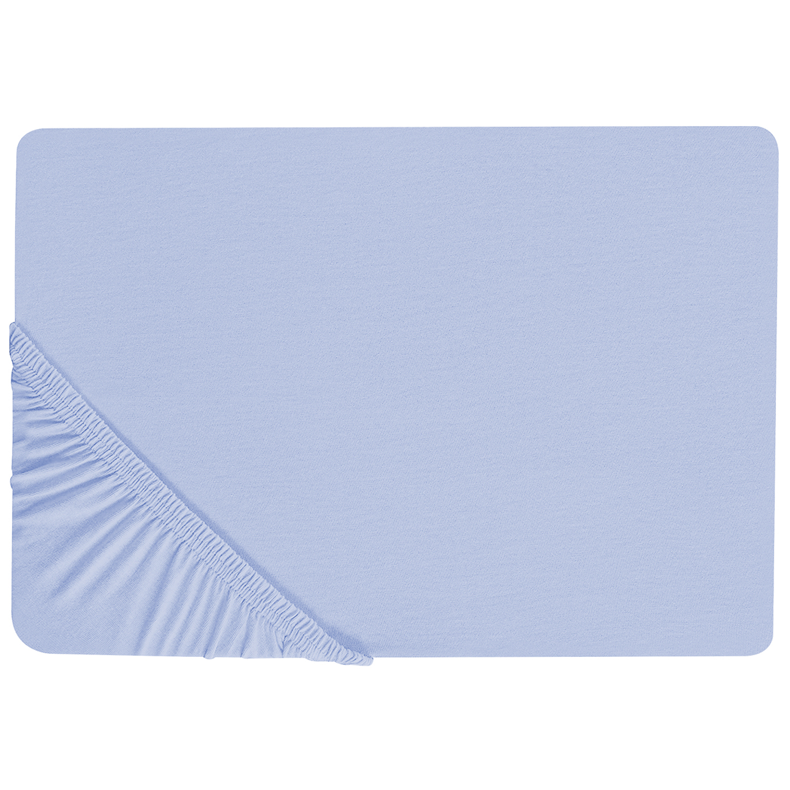 Lenzuolo con angoli cotone azzurro 160 x 200 cm JANBU