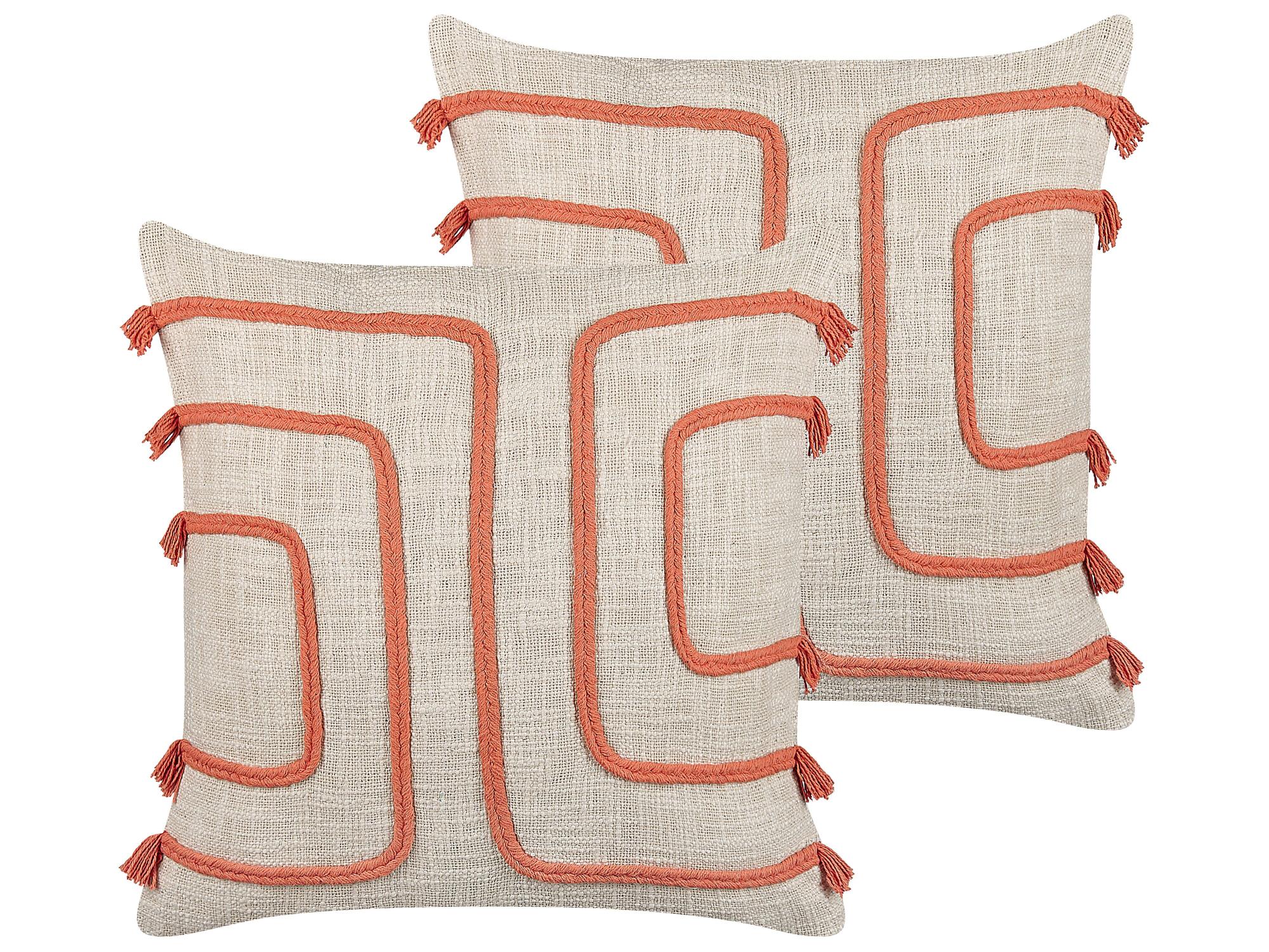 Homescapes Cuscino In Ciniglia Tie Dye Arancione - 45x45 Cm, 100% Cotone, Fatto A Mano In India