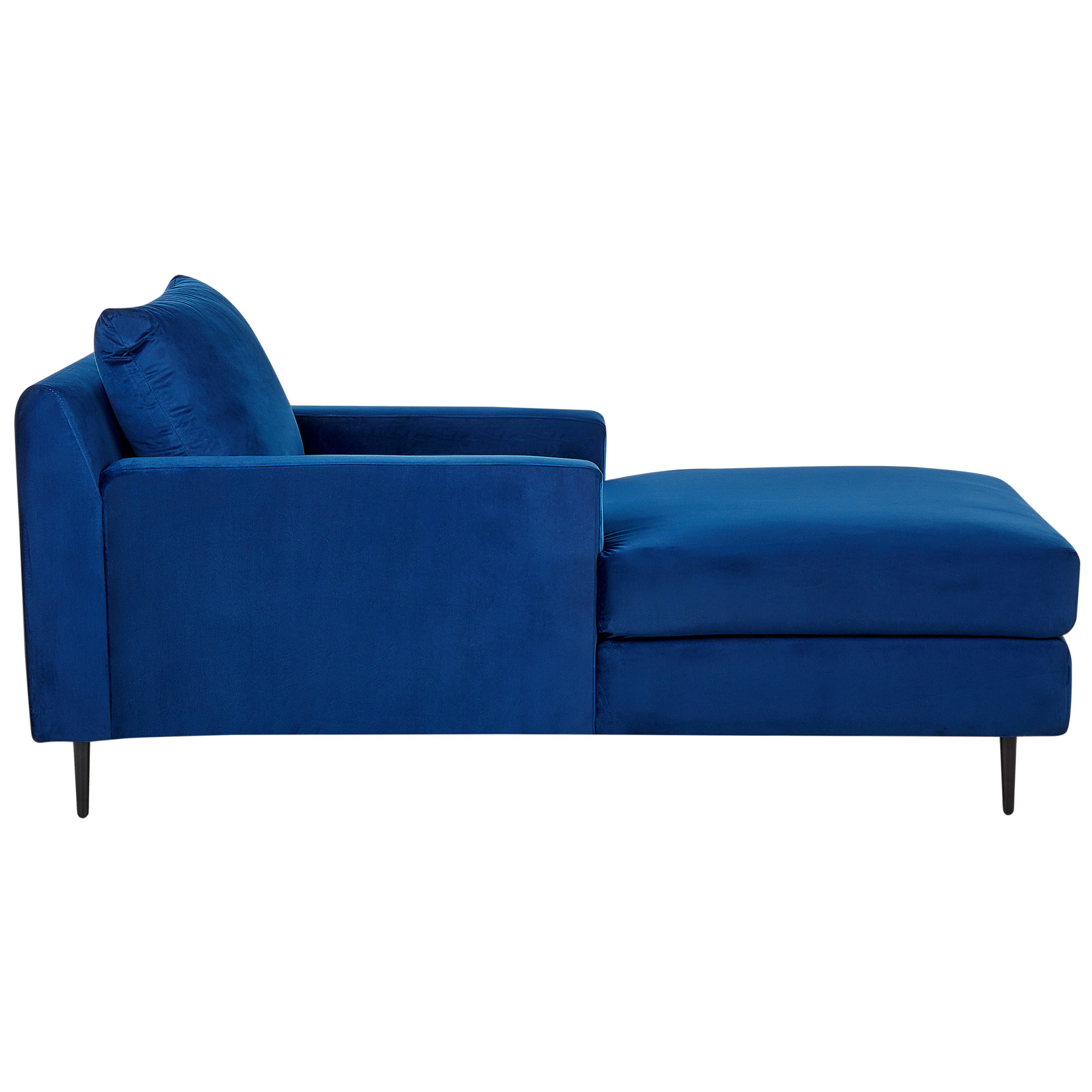 Chaise longue velluto blu marino e nero GUERET Leroy Merlin