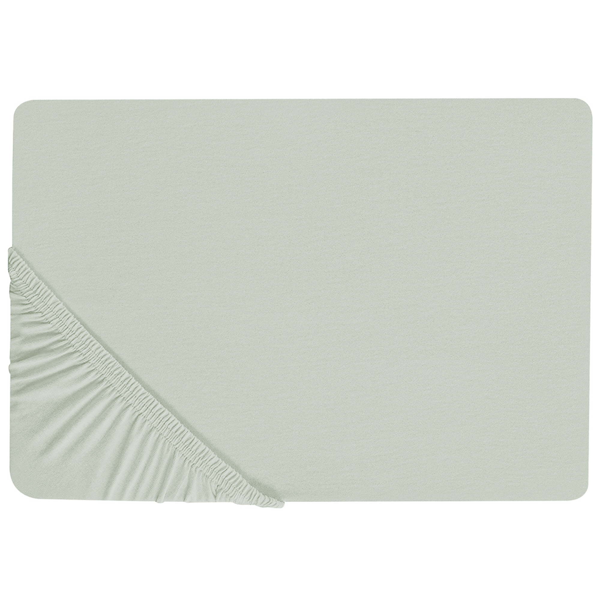 Lenzuolo con angoli cotone grigio chiaro 90 x 200 cm JANBU
