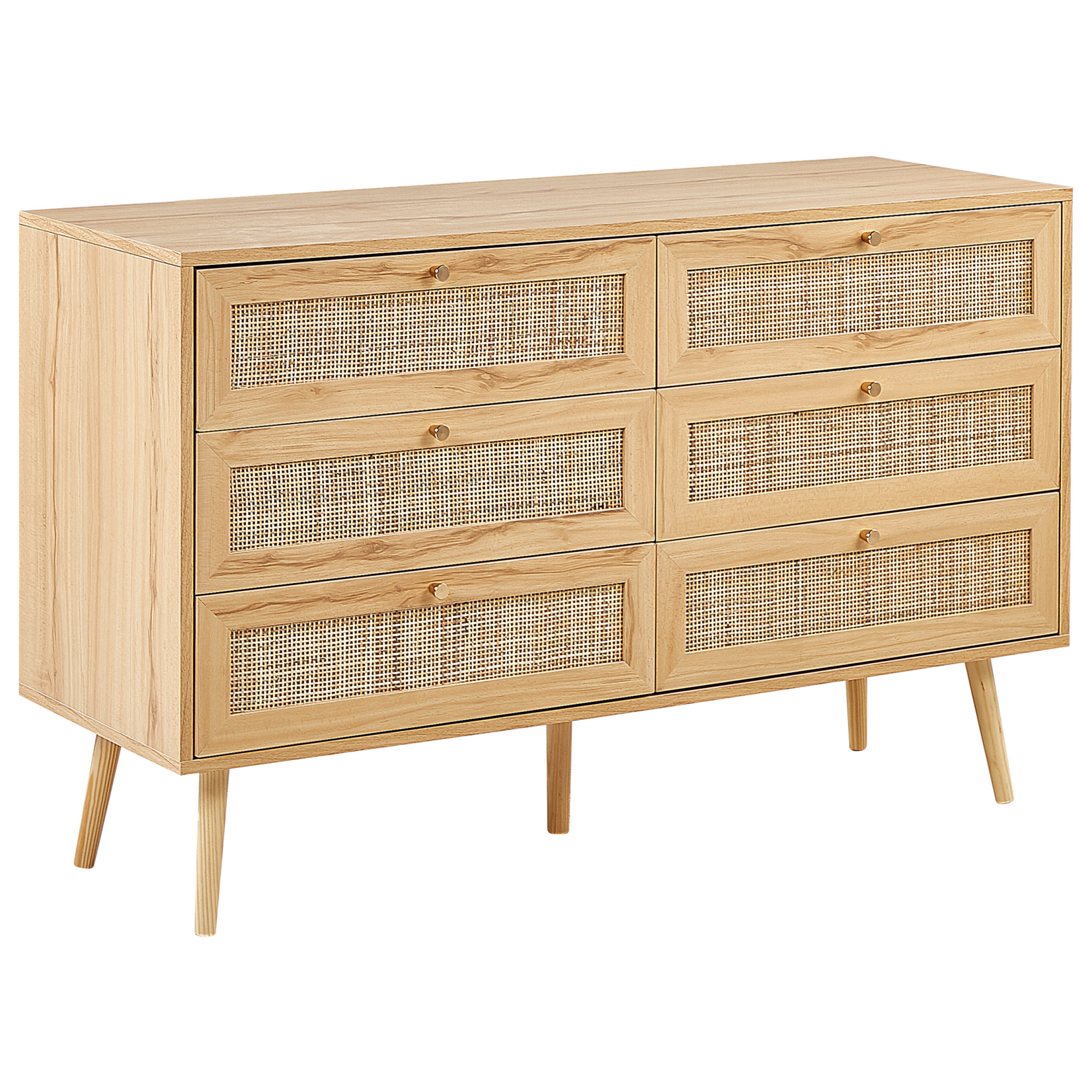 Cassettiera con 3 cassetti e 2 ante, 120 x 40 x 76 cm, Truciolare