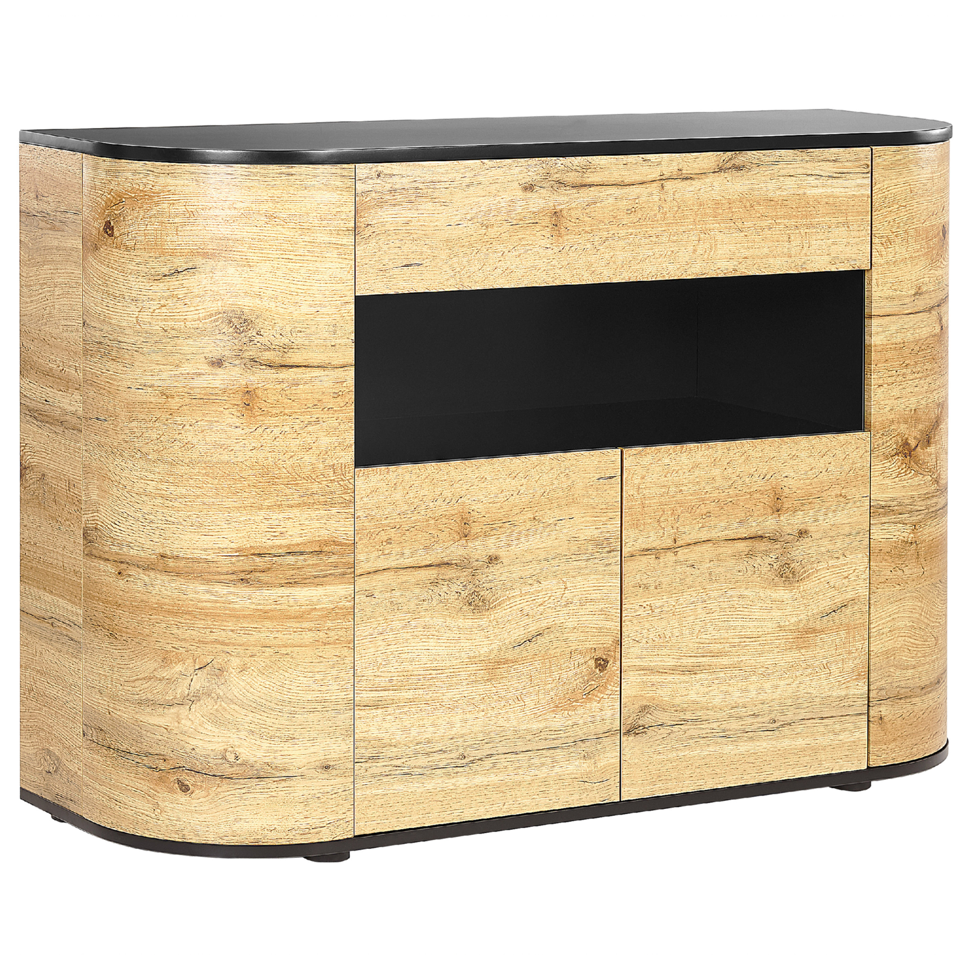 Credenza legno chiaro e nero JEROME Leroy Merlin