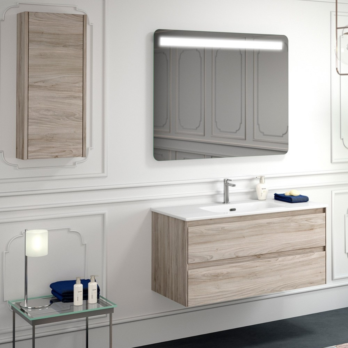 Mueble de Baño Suspendido con Lavabo Cerámico 120cm1 Seno 2