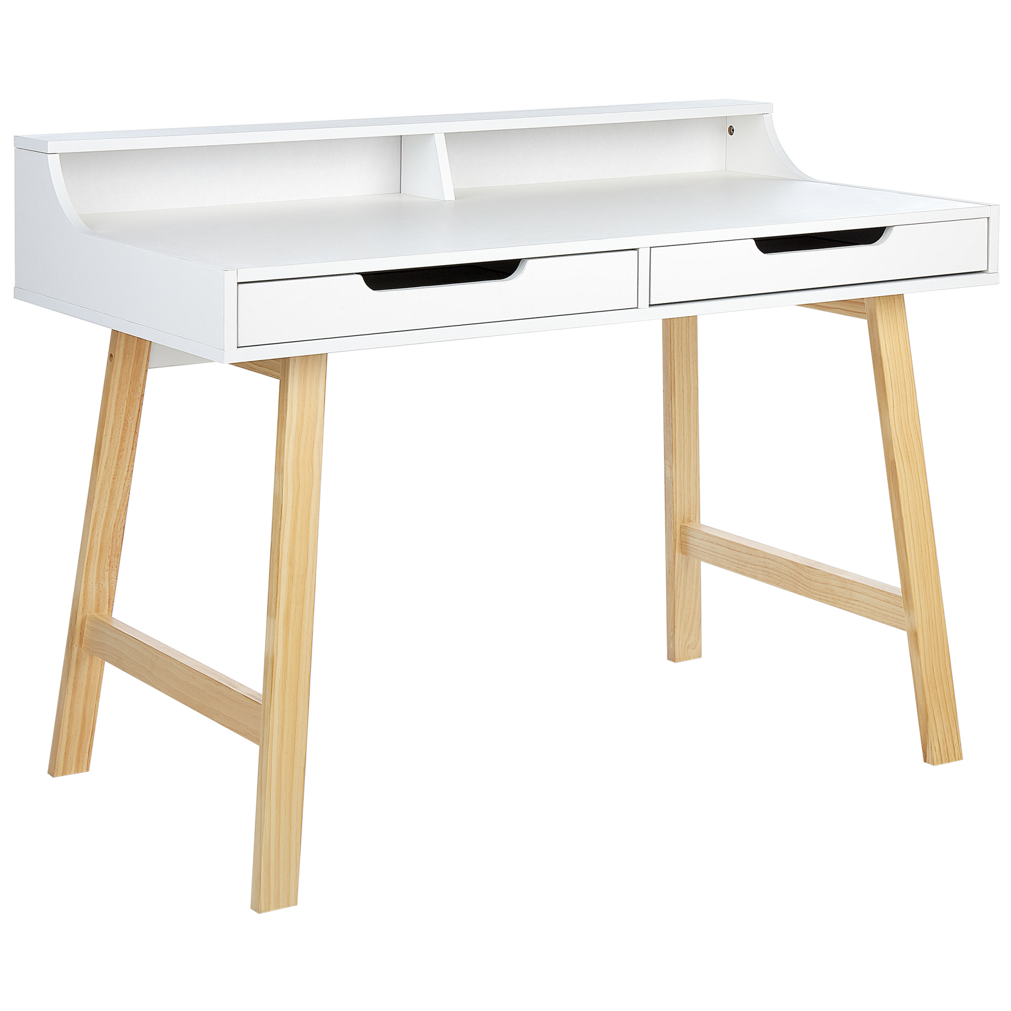 Maison Exclusive - Mesa de dibujo madera y acero blanco y gris  110x53x(58-87) cm