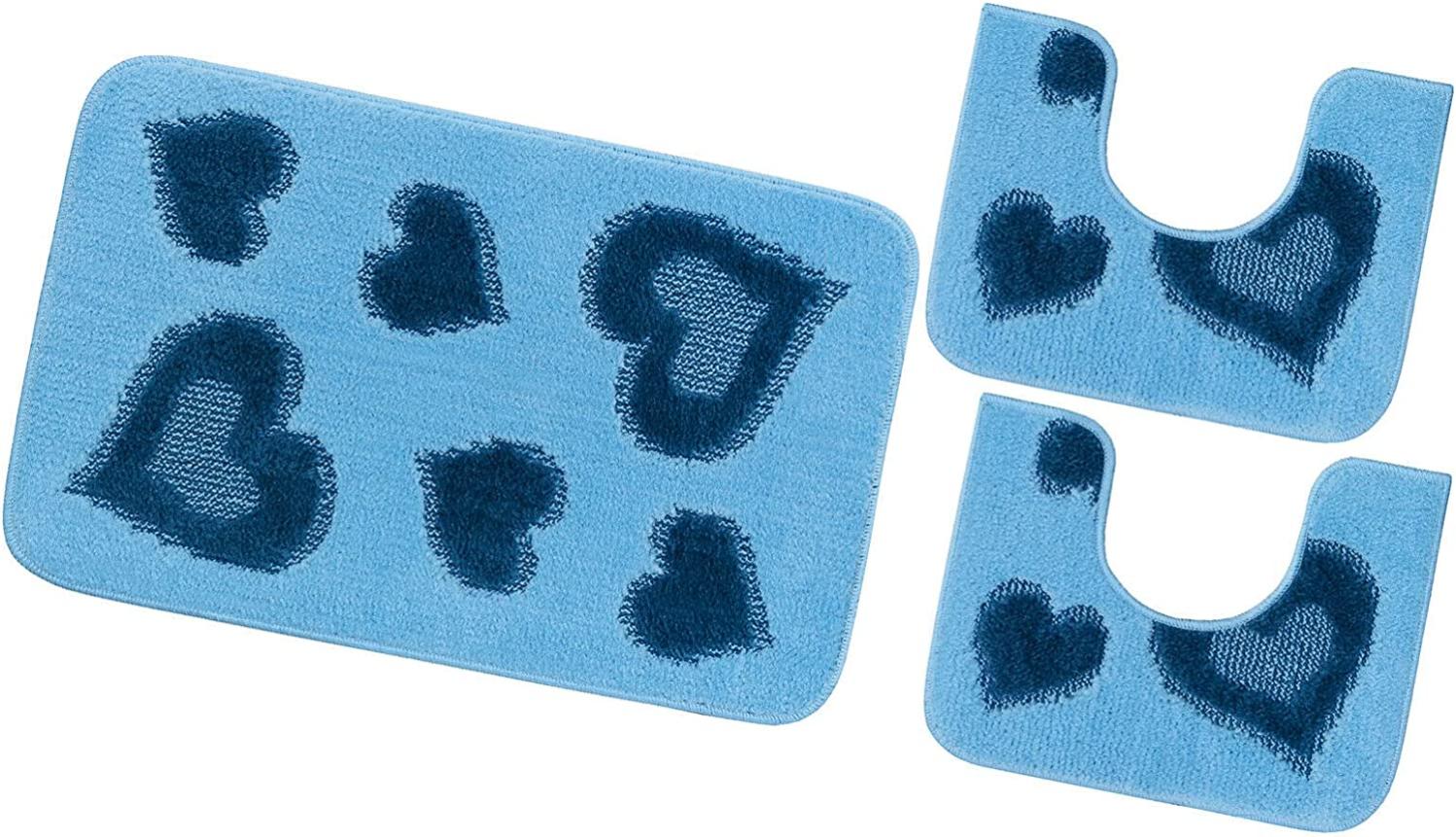 Ensemble de Tapis de Salle de Bain 3 Pièces Contour WC Doux èlégant