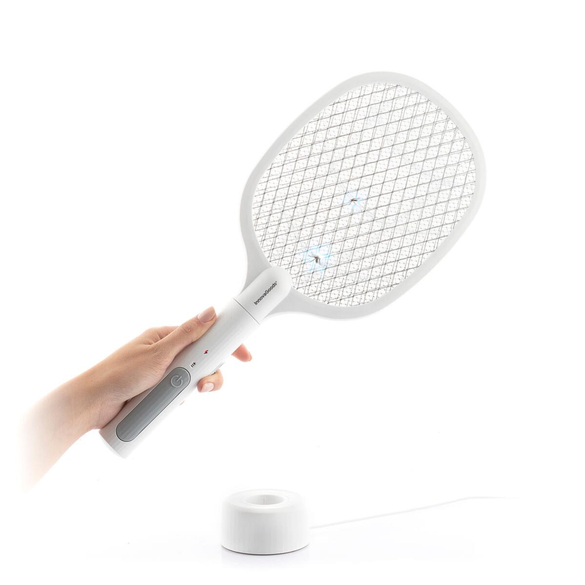 Racchetta Elettrica Insetticida USB Ricaricabile Con Luce UV Antizanzare - 3 Strati Di Rete Di Sicurezza, Luce Violetta 360-400nm, Per Interni Ed Esterni
