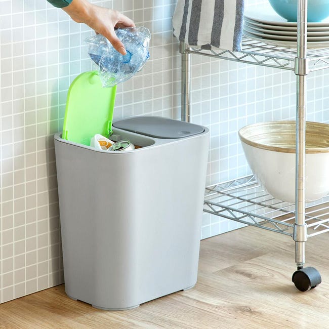 Papelera de Reciclaje Doble Bincle InnovaGoods Leroy Merlin
