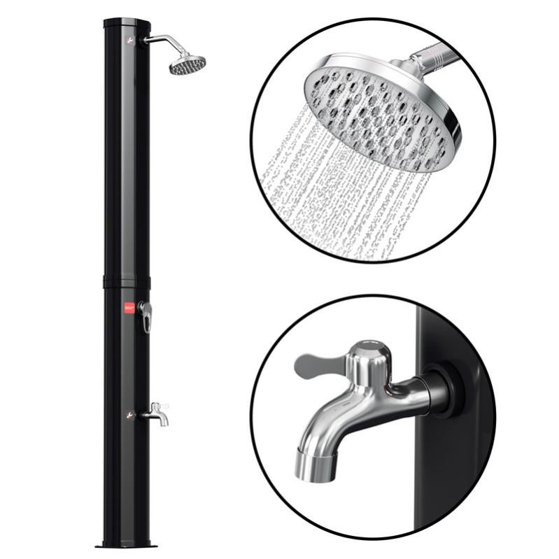 Douche solaire Douche de jardin avec pied Douche extérieure Douche solaire 20L (Sans couvercle